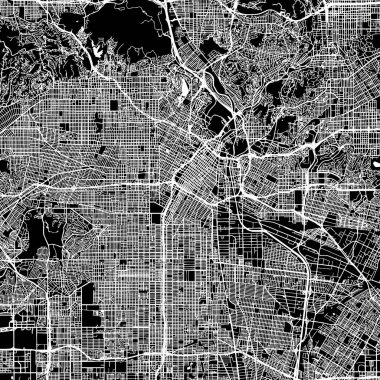 Los Angeles vektör harita