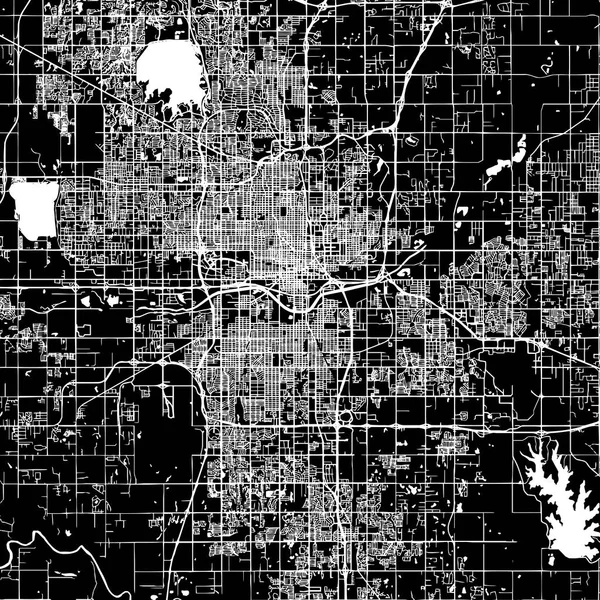 Oklahoma City vektör harita