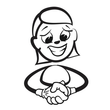 Duyguların - ellerini ovuşturarak sopa rakam serisi