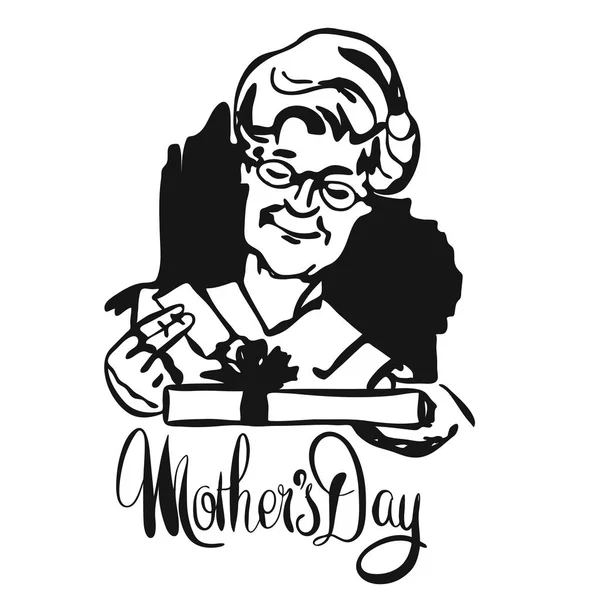 Oma Mothers Day — Stockvector