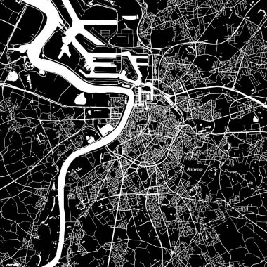 Antwerp vektör harita