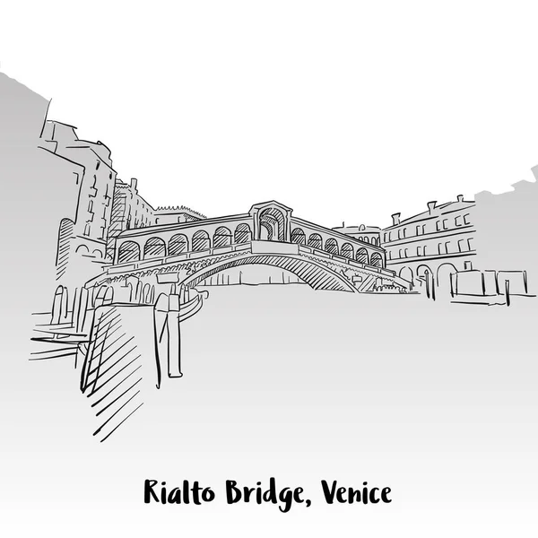 Rialto bridge grüßkarte — Stockvektor