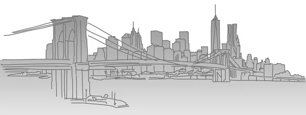 Skyline von New York City — Stockvektor
