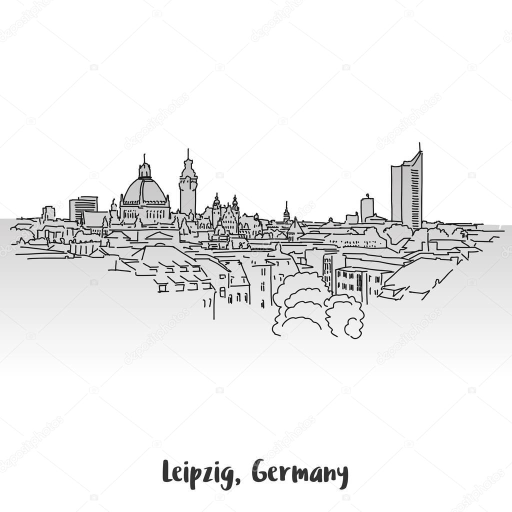 Leipzig Panorama Print Card Design