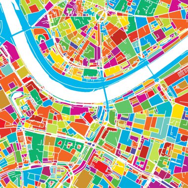Dresden, Germany, Colorful Vector Map clipart