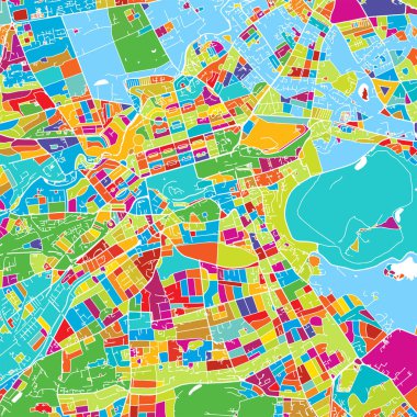 Edinburgh, Scotland, Colorful Vector Map clipart