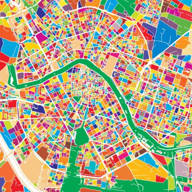 Valencia Colorful Vector Map clipart