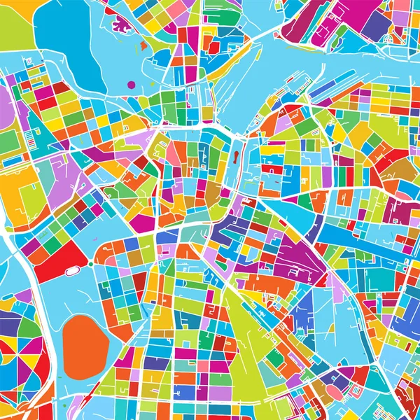 Лейпциг, Німеччина карта барвисті вектор — стоковий вектор