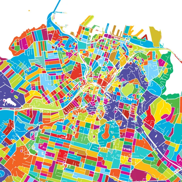 Mapa vetorial colorido de Auckland — Vetor de Stock