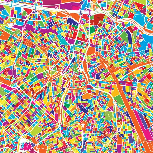 Έτσι, Πάολο πολύχρωμο χάρτη — Διανυσματικό Αρχείο
