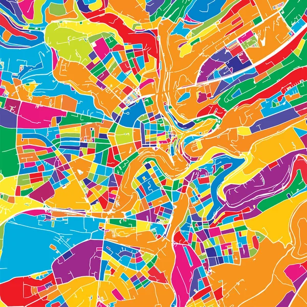 Πολύχρωμο διάνυσμα Χάρτης Λουξεμβούργου — Διανυσματικό Αρχείο