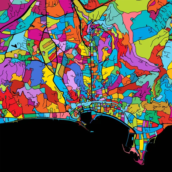 Vector map Cannes France