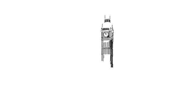 Westminster y Big Ben Animación — Vídeos de Stock