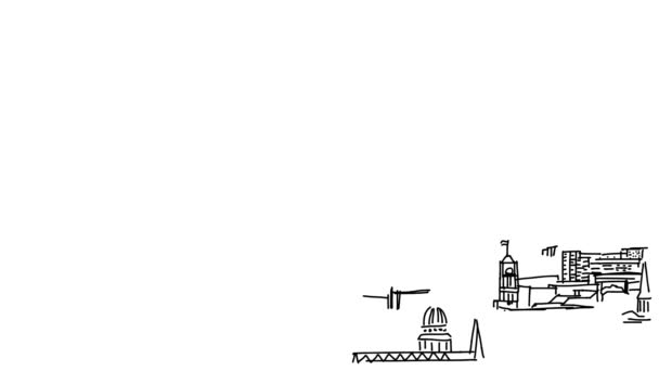 Анимация берлинского неба — стоковое видео