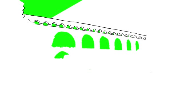 Aqueduc Avignion, France Animation — Video