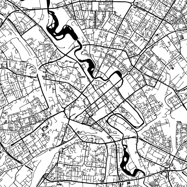 Mapa vectorial de Minsk Belarús — Vector de stock