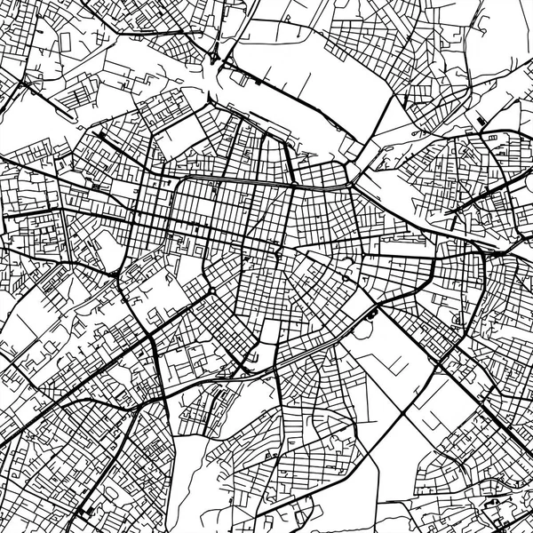 Mapa do Vetor de Sofia Bulgaria — Vetor de Stock