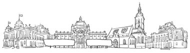 Zagreb Hırvatistan Panorama kroki
