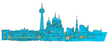 Tallinn Estonya Panorama renkli