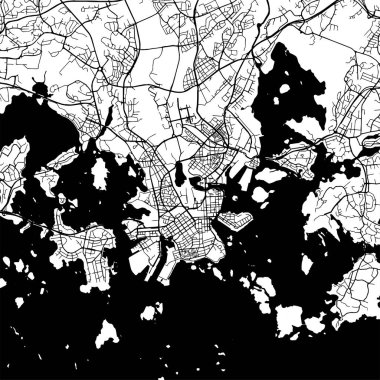 Helsinki Finlandiya vektör harita