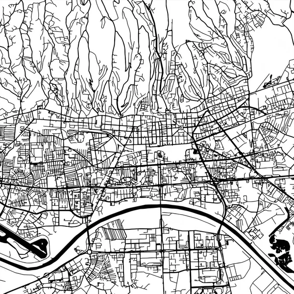 Zagabria Croazia Mappa vettoriale — Vettoriale Stock