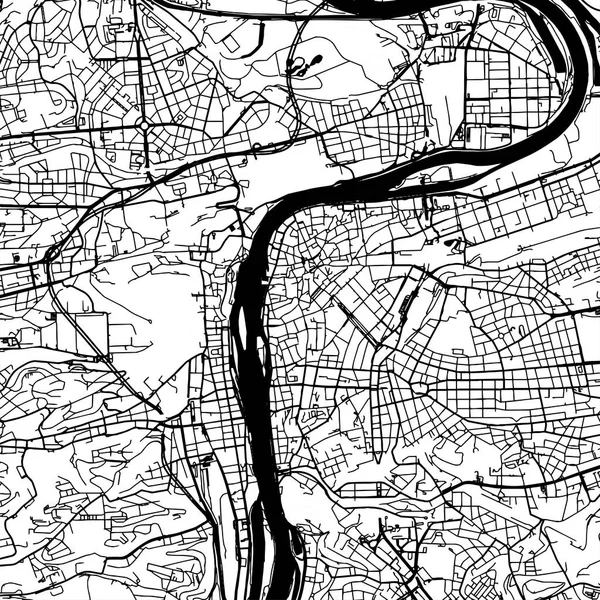 Praha Česká republika Vektorová mapa — Stockový vektor