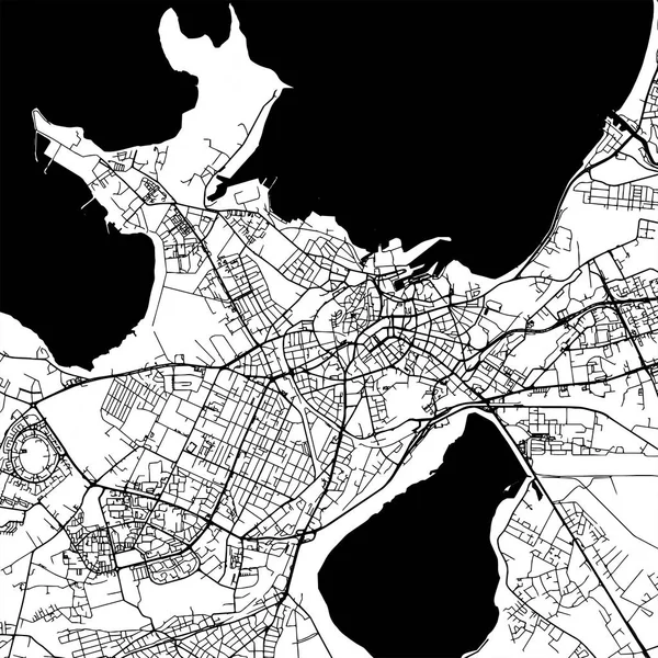 Tallinn Estland vektor karta — Stock vektor
