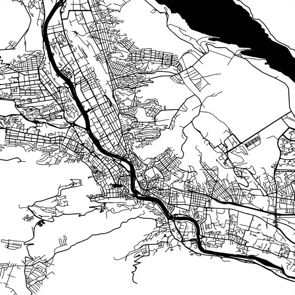 Tbilisi Georgia Mappa vettoriale — Vettoriale Stock