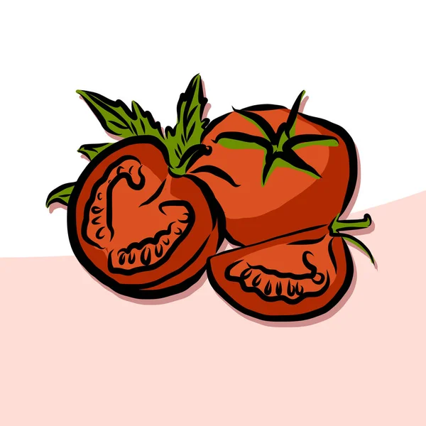 Tomates rouges vecteur Oeuvre d'art — Image vectorielle