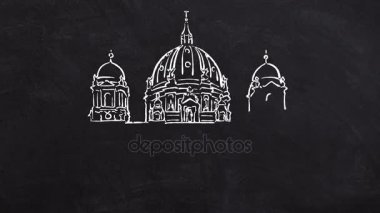 Berlin Cathedral kendini çizim hatları
