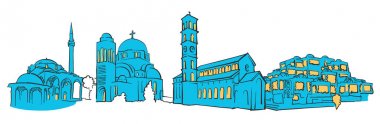 Priştine Kosova renkli Panorama