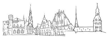 Riga Letonya Panorama kroki