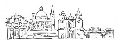 Valletta, Malta, Panorama kroki