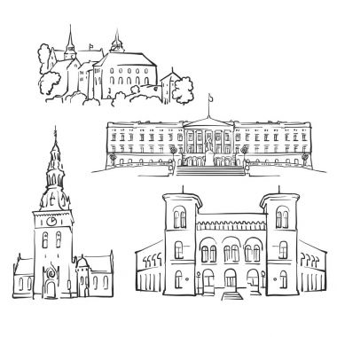 Oslo, Norveç, ünlü binalar