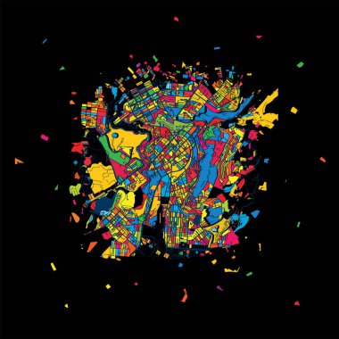 Erivan, Ermenistan, renkli Artmap