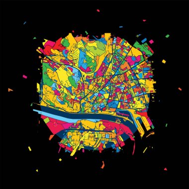 Bratislava, Slovakya, renkli Artmap