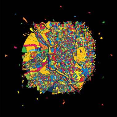 Madrid, İspanya, renkli Artmap