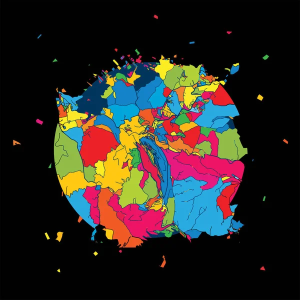 San marino, farbenfrohe artmap — Stockvektor