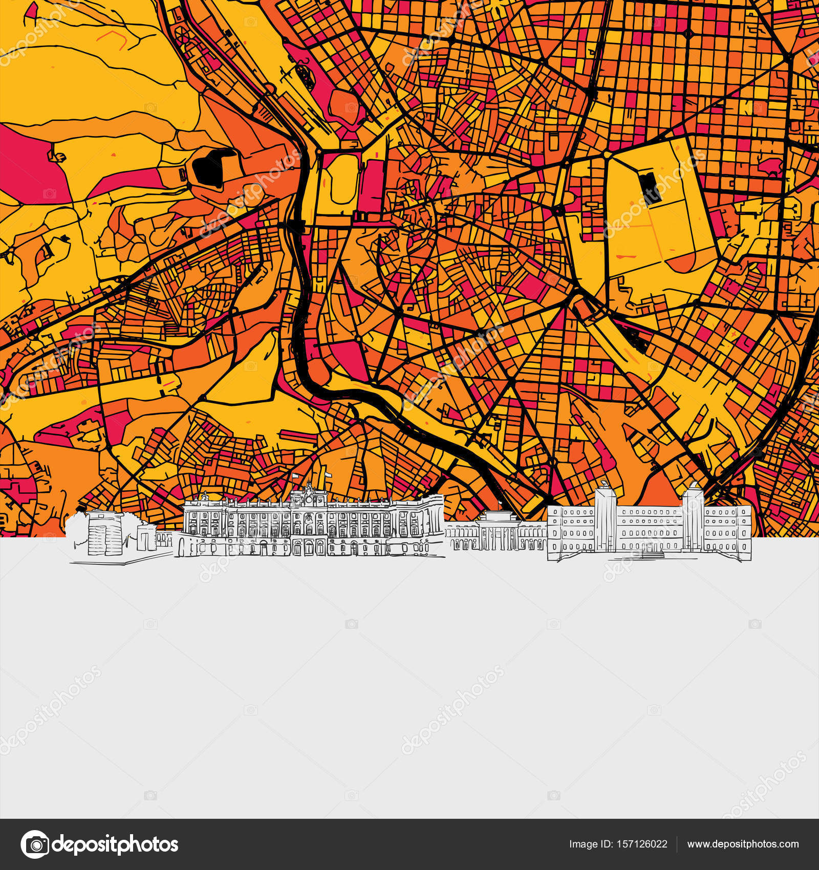 Карта Мадрида Достопримечательностями