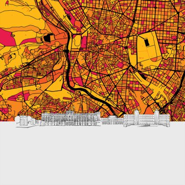 Madrid, İspanya, manzarası harita