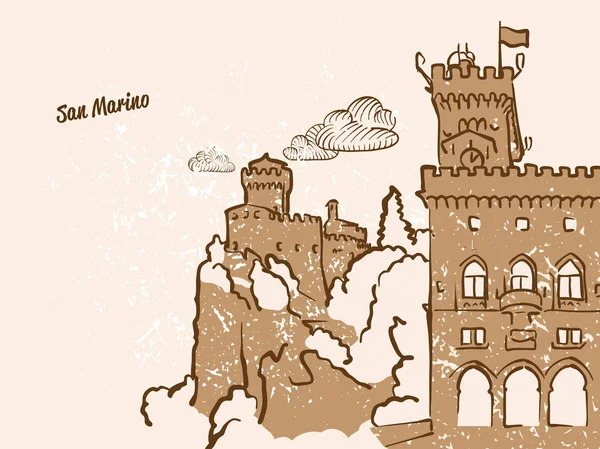 Tarjeta de felicitación de San Marino — Archivo Imágenes Vectoriales