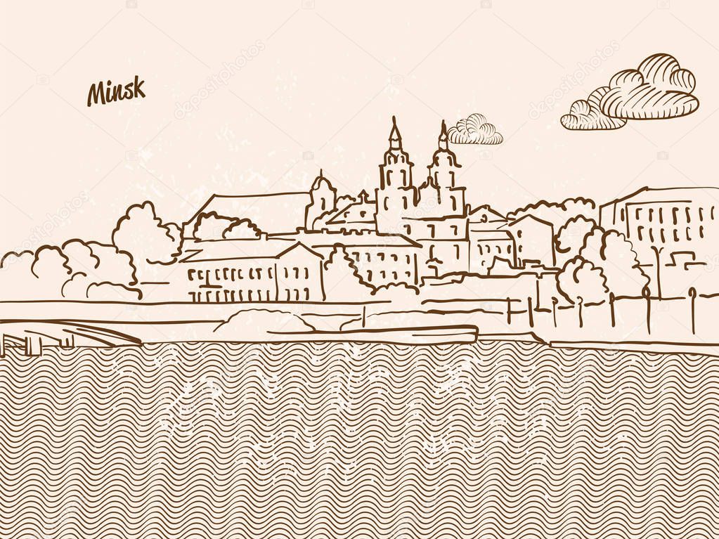 Minsk, Belarus, Greeting Card