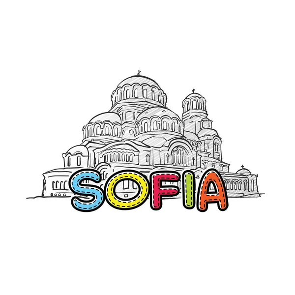 Sofia beautiful sketched icon — Stock Vector