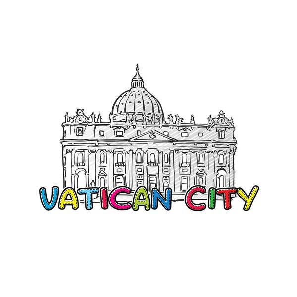 Vaticano hermoso icono dibujado — Archivo Imágenes Vectoriales