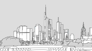 Frankfurt Main Panorama Landmark