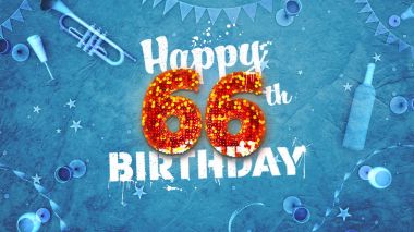 Güzel detayları ile 66 doğum günü kartı