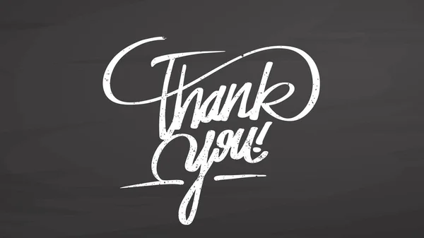 Thank you quote on chalkboard — Stock Vector