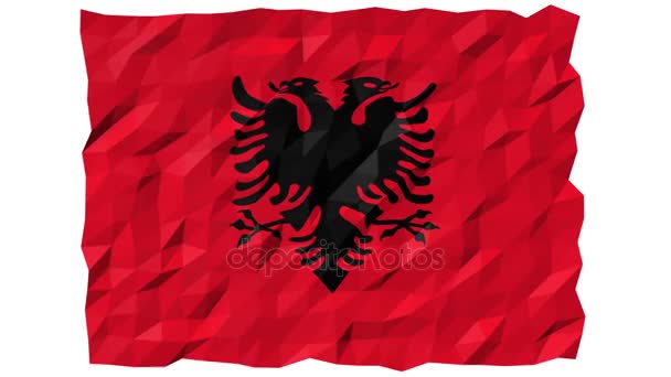 Флаг Албании 3D обои анимации — стоковое видео