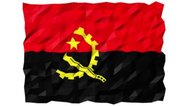 Angola bayrağı 3d duvar kağıdı animasyonu