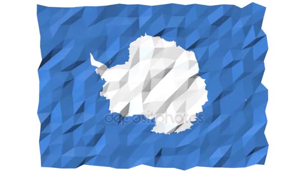 Bandeira da Antártida 3D Wallpaper Animação — Vídeo de Stock